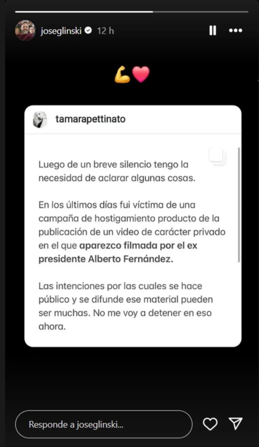 La sorprendente reacción del novio de Tamara Pettinato tras el descargo por el escándalo con Alberto Fernández